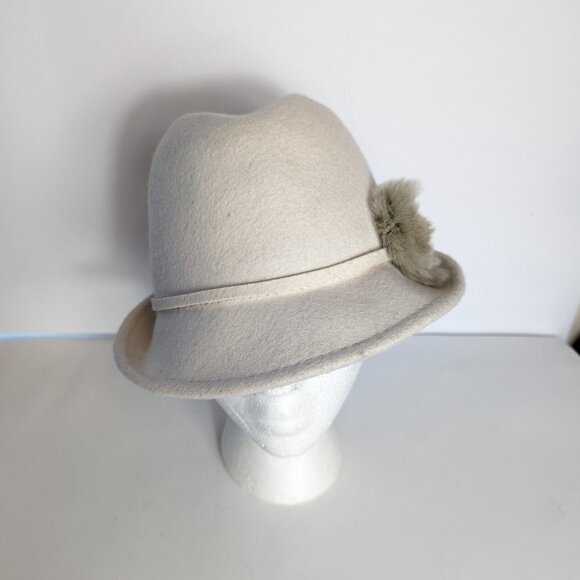 Wool Fedora Christy's Crown Series Tony Merenda Retro Hat Flower Tuft - Picture 3 of 8